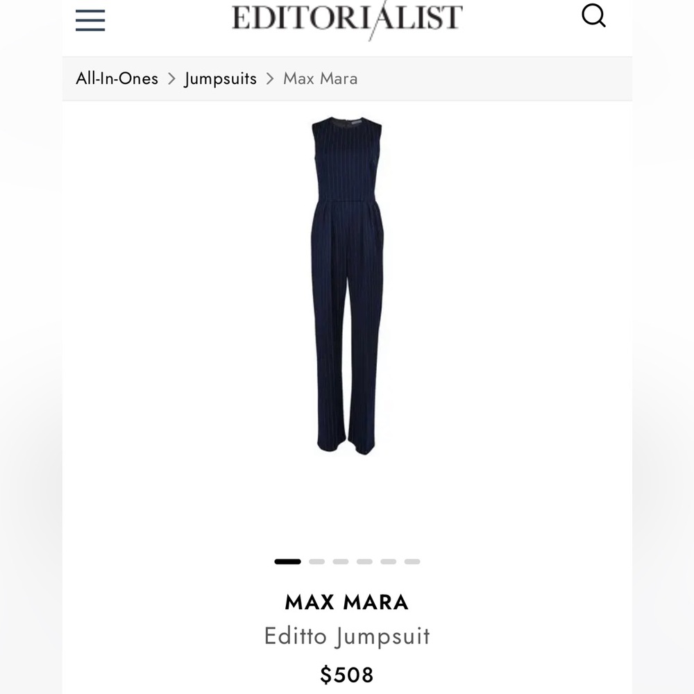 SOLD!on Ebay MaxMara Label-cutEDITTO Jumpsuit.Size: Small.Color:Navy/Striped New - Picture 3 of 17